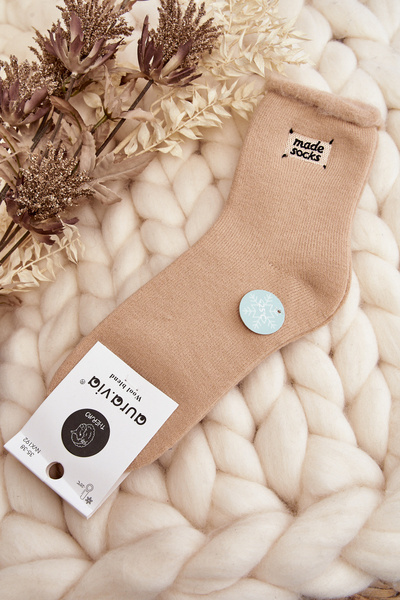 Жіночі товсті бежеві шкарпетки