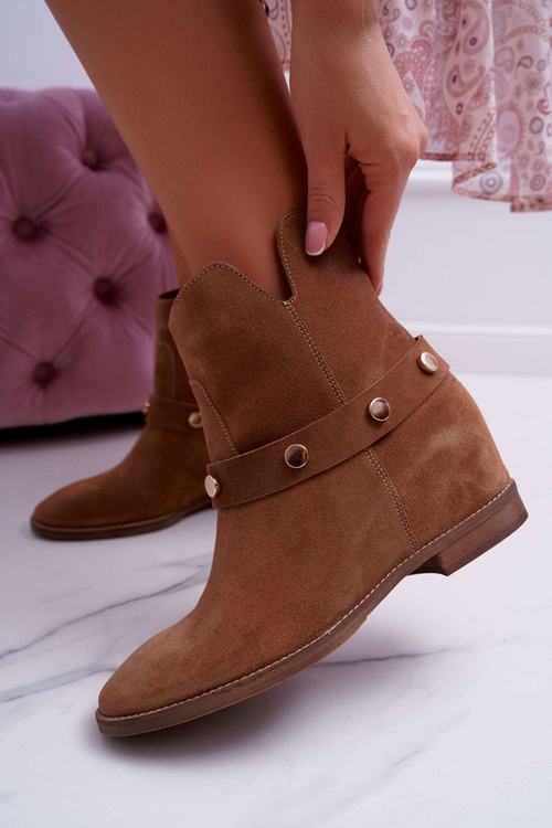 Жіночі черевики Laura Messi 1890 Leather Suede Dark Camel Darmah