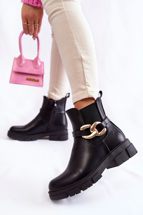 Жіночі теплі черевики з декором Black Ruth