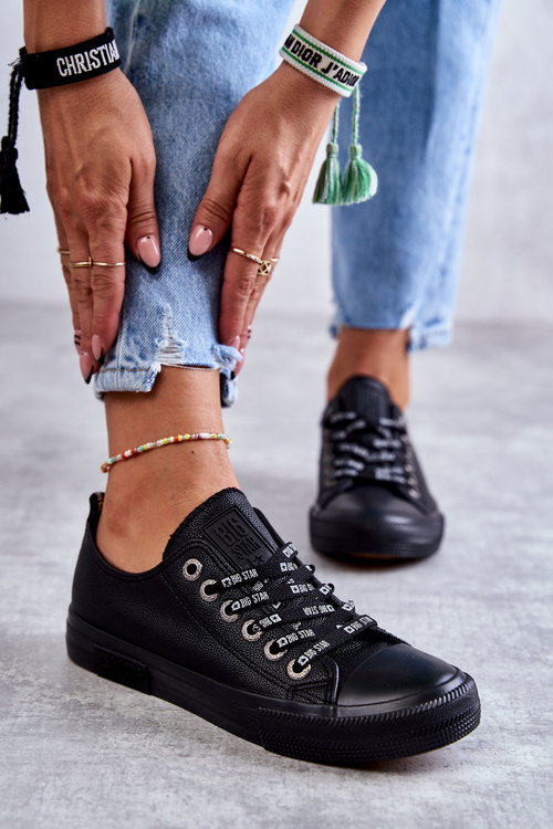 Жіночі шкіряні кросівки Big Star KK274106 Чорні