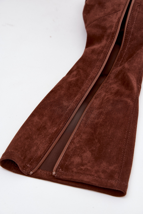 Класичні еко замшеві чоботи Sergio Leone KZ205 Темно-коричневі