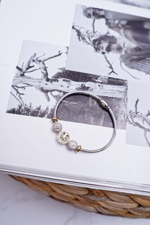 Жіночий цирконієвий браслет Золото Дерево Життя Немдар