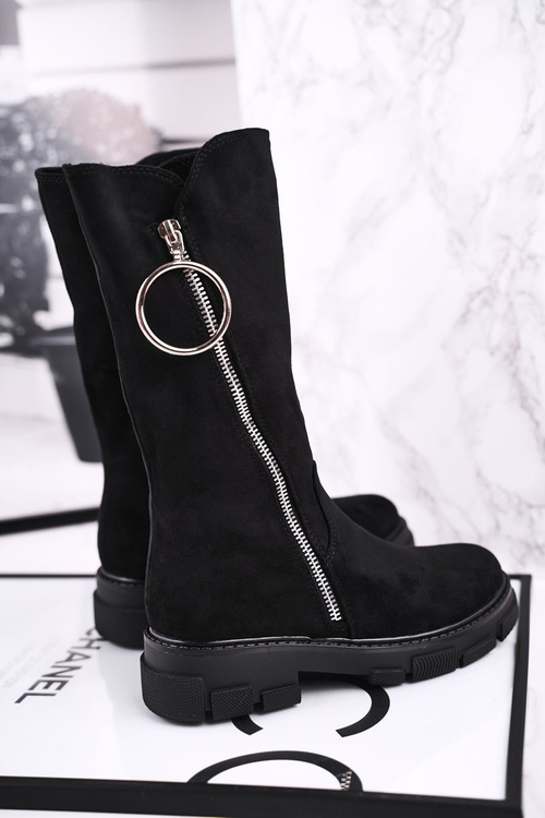 Чоботи дитячі утеплені чорні Норабель