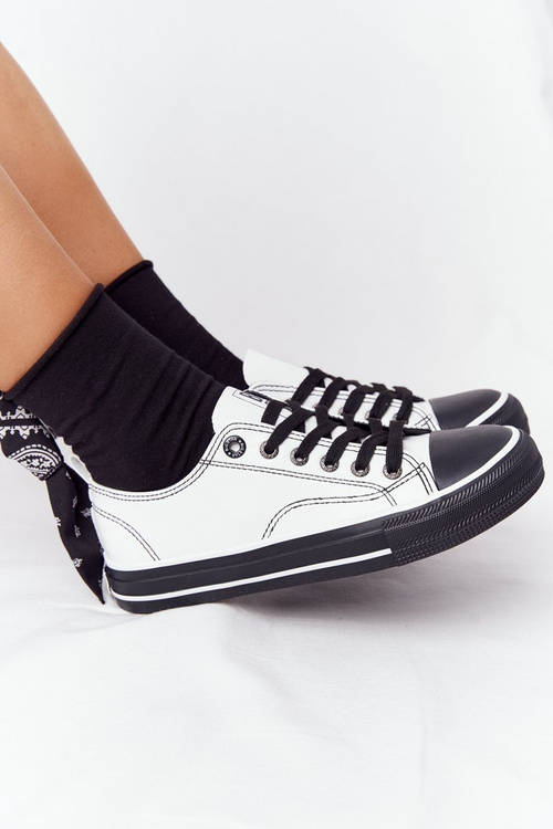 Жіночі шкіряні кросівки BIG STAR HH274147 біло-чорні