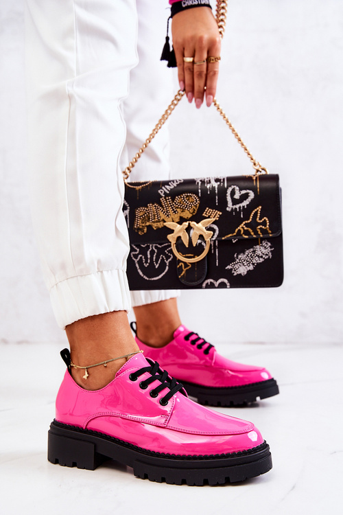 Лаковані туфлі на шнурівці La.Fi Pink Joselin
