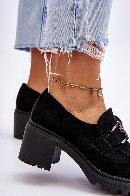 Чорні замшеві туфлі на високих підборах Finley