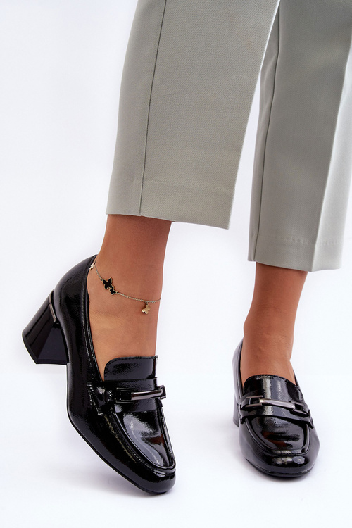 Босоніжки на підборах зі шпилькою Black Idona