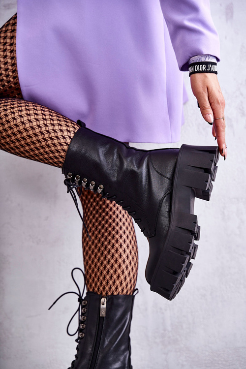 Шкіряні теплі черевики GOE KK2N4013 Black