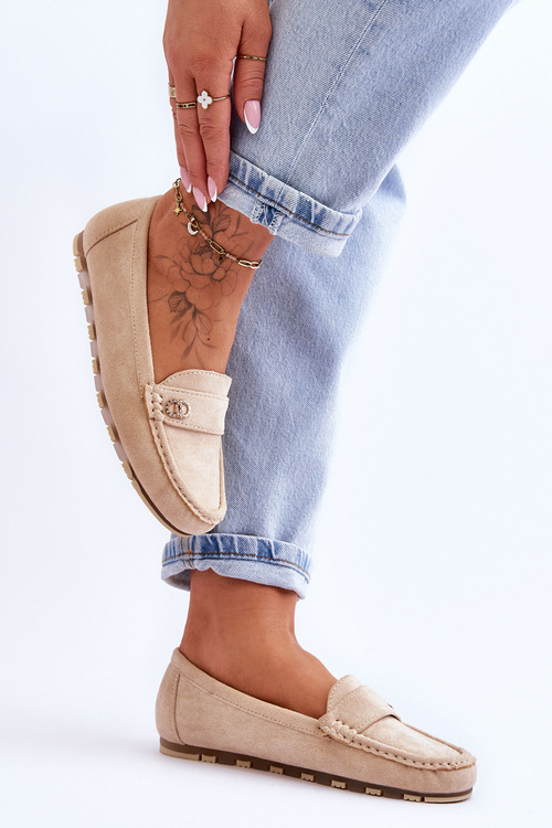 Замшеві сліпони бежевого кольору Castelo