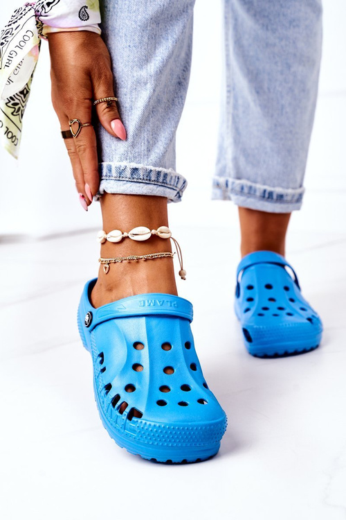 Жіночі поролонові шльопанці Kroksy EVA Blue