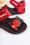 Дитячі світлі босоніжки з декором Black-Red Trusty 