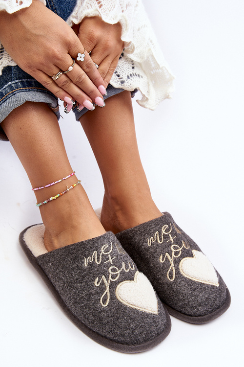 Жіночі класичні сліпони сірі Mabira на флісовій підкладці