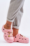 Жіночі поролонові тапочки Crocs з орнаментом Pink Marlett