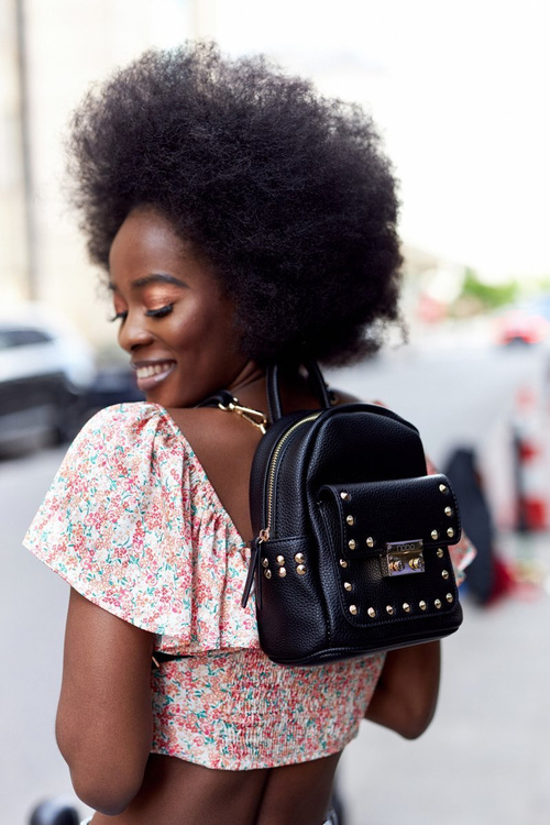 Жіночий шкіряний рюкзак NOBO K4110 Czarny