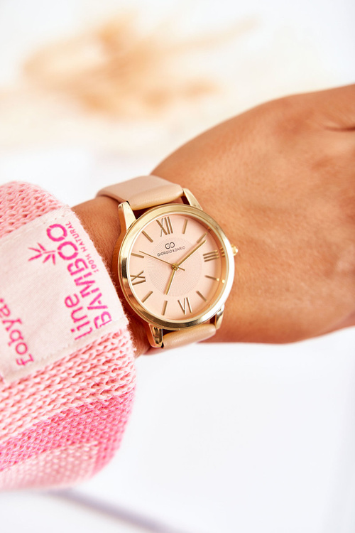 Жіночий годинник на шкіряному ремінці Giorgio & Dario Beige