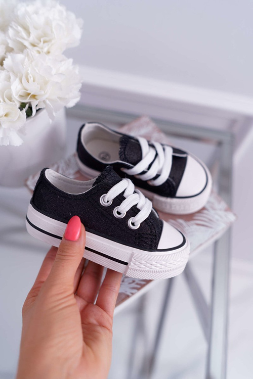 Дитячі блискучі кросівки Black Misty