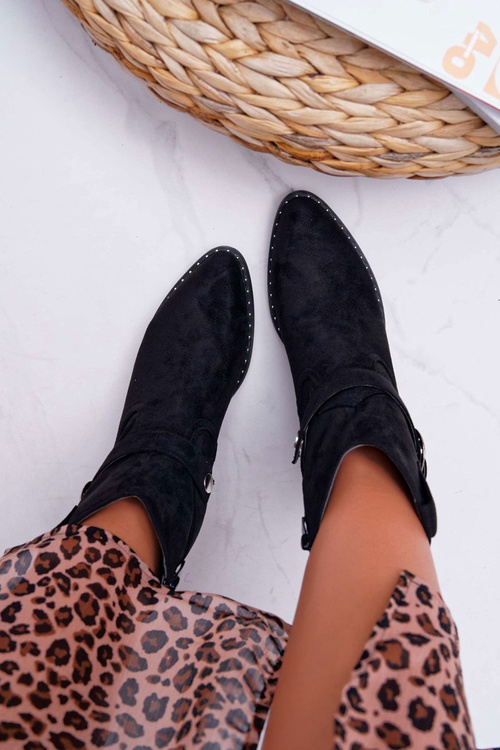 Жіночі чоботи на підборах Чорні Arraso