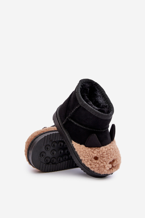 Утеплені дитячі снігові черевики Lamy чорні Esandira