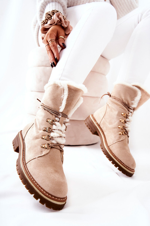 Утеплені черевики Trapper Beige Nelby