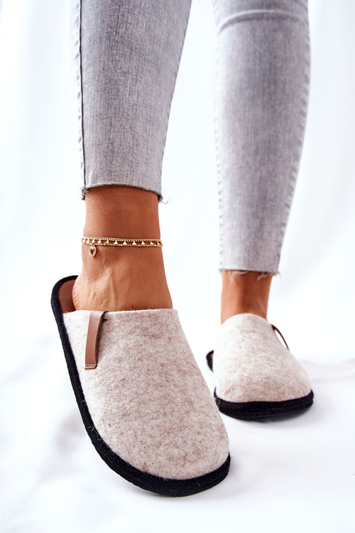 Жіночі домашні тапочки Panto Fino KK267005 бежевий/коричневий