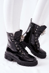 Жіночі плоскі черевики Чорні кристали Tweten