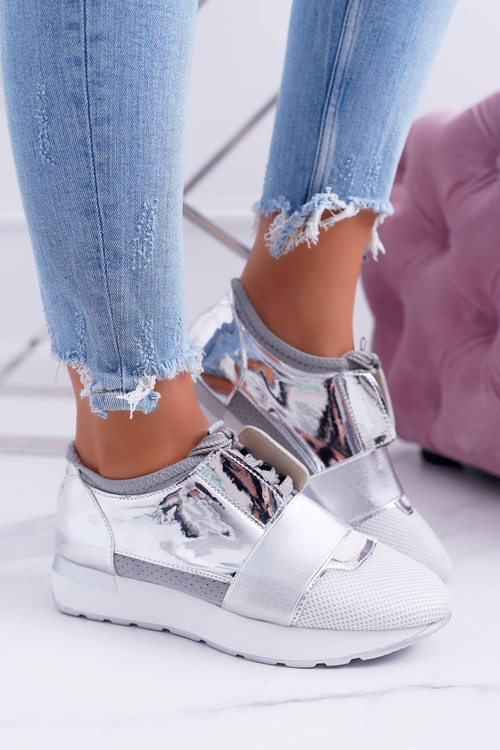 Жіноче срібне спортивне взуття Lu Boo Madoni