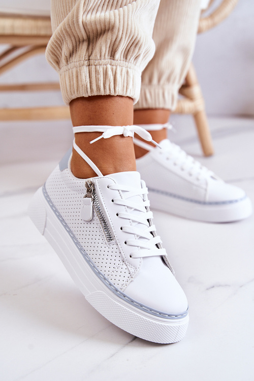 Спортивне взуття на платформі Біло-блакитна Louisa