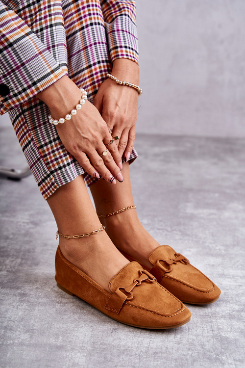 Замшеві лофери з декором Camel Santi