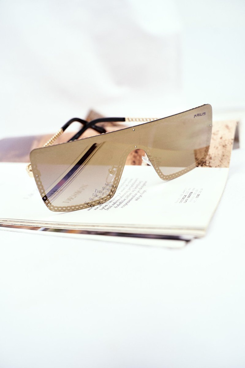 Жіночі сонцезахисні окуляри Prius PRE-12 із золотим дзеркальним ланцюжком