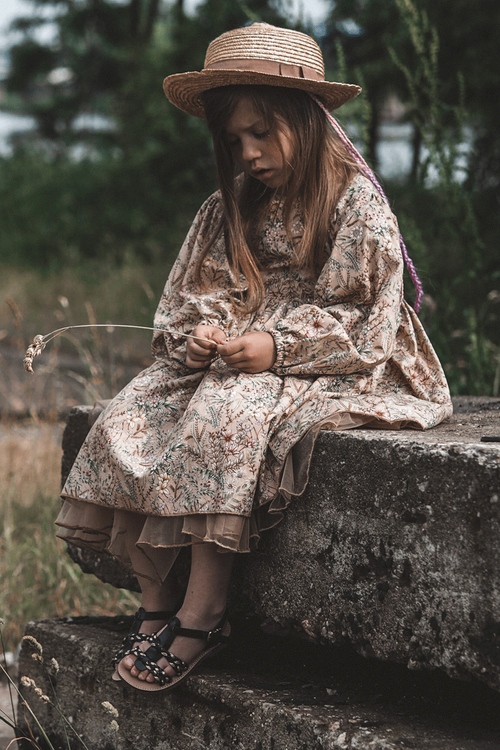 Дитячі босоніжки на липучці в смужку Black Sammy