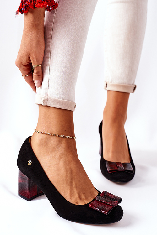 Жіночі туфлі Maciejka Suede Black 3356A-20