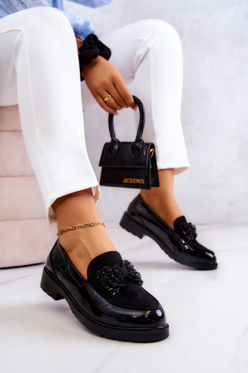 Елегантні Лакові Мокасини Чорні S.Barski HY51-318 Belize