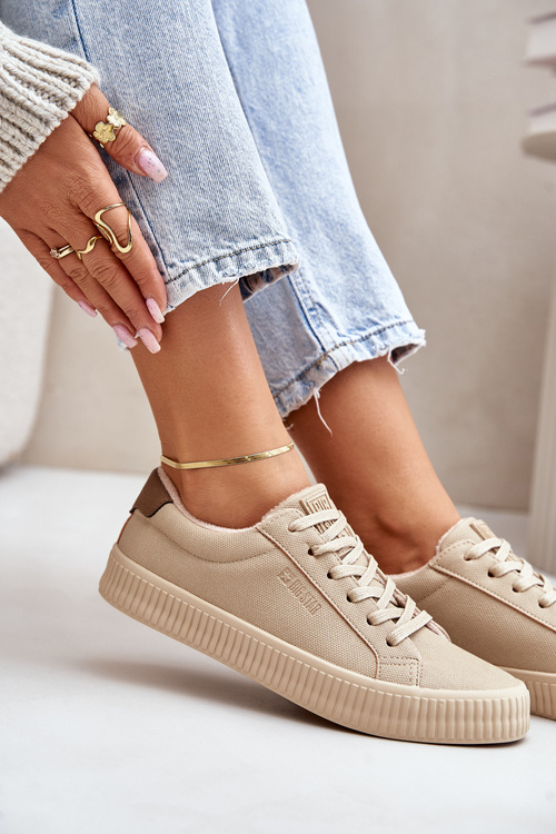 Теплі жіночі кросівки Big Star OO274A461 Бежеві