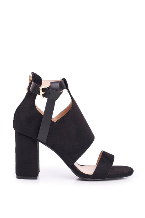 Босоніжки на шпильці з верхом Vinceza 20-17054 Чорні