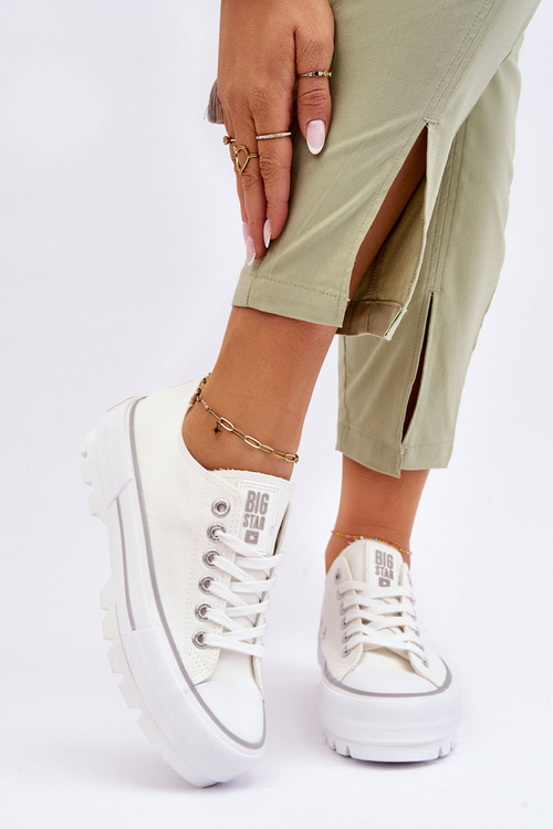 Тканинні кросівки на платформі Big Star LL274150 Білі