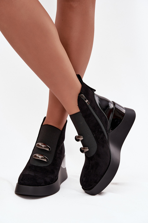 Жіночі чоботи на платформі D&A MR52-106 Чорні