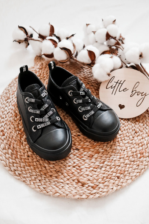 Дитячі шкіряні кросівки BIG STAR KK374061 Чорні
