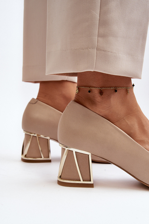 Елегантні човники з орнаментом Laura Messi 2740 Beige