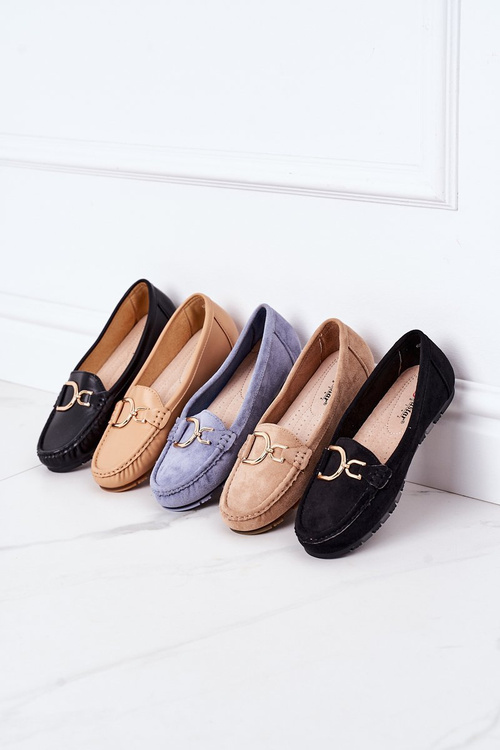 Жіночі замшеві лофери світло-коричневі Downtown