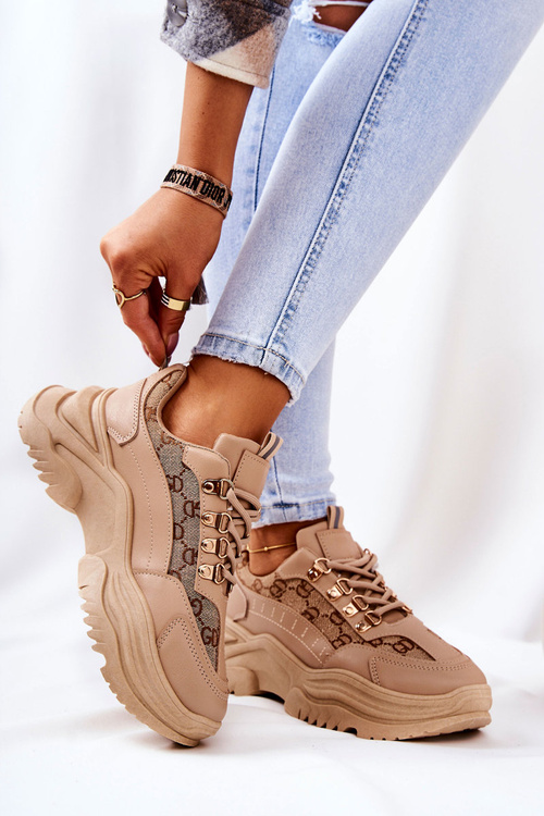 Спортивні туфлі на платформі Бежеві Flynn