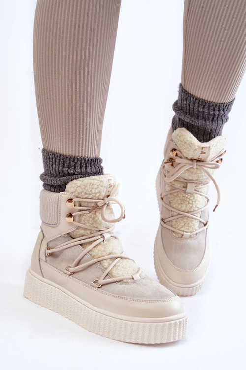 Жіночі зимові черевики La.Fi 280072W-QN світло-бежевий