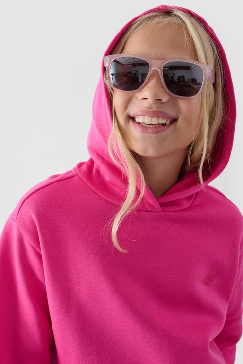 Толстовка-пуловер для дівчаток, гладкий фіолетовий 4F 4FJWMM00TSWSF1316-51S