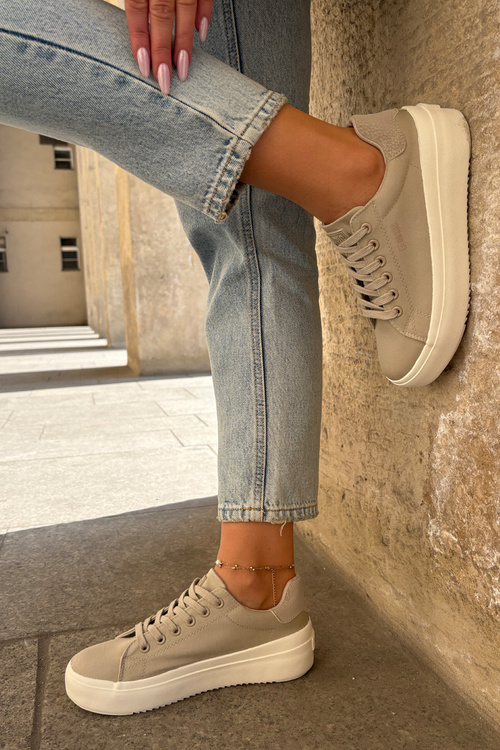 Жіночі Тканинні Кросівки На Платформі Big Star RR274465 Бежеві