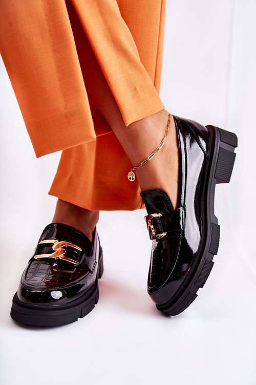 Модні шкіряні лофери Black Loveliness