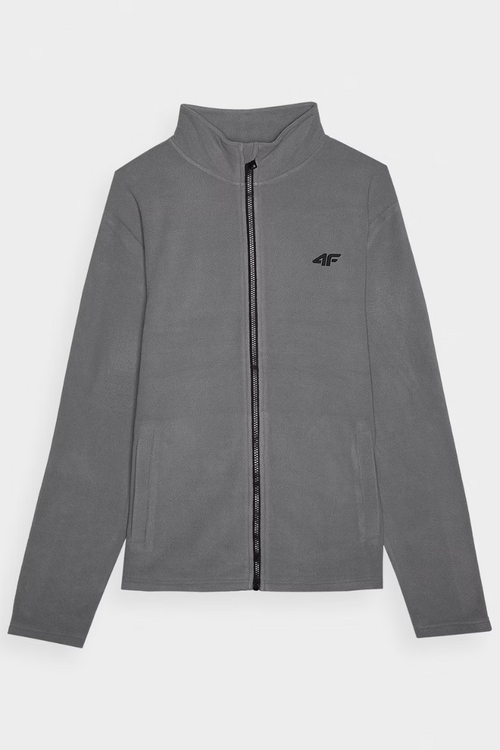 Чоловічий звичайний полар з коміром-стійкою 4F сірий 4FWMM00TFLEM289-25S