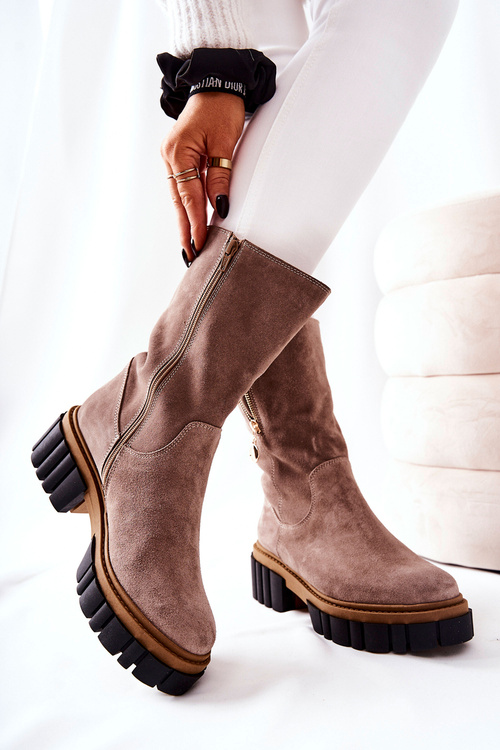 Шкіряні чоботи Cappucino Souffle