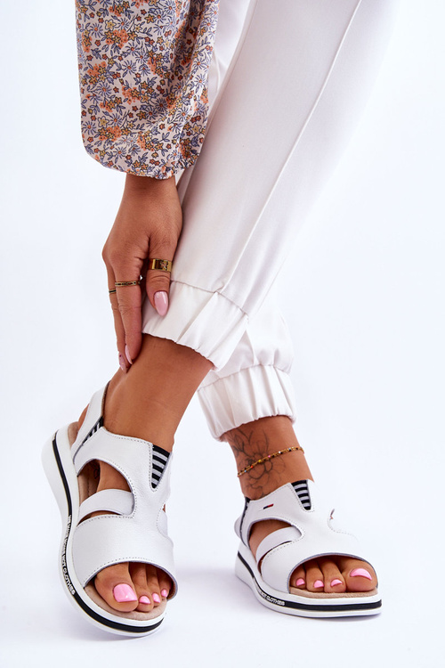 Шкіряні сліпони White Regio