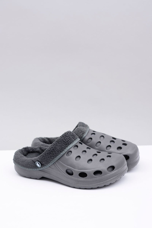 Жіночі розігрівальні шльопанці сірі Kroks EVA