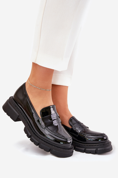 Лакові Жіночі Мокасини Чорні Elearionna