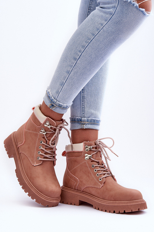 Жіночі шкіряні черевики Trapper Pink Poles